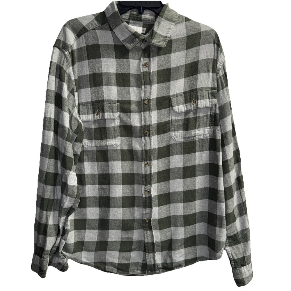 Goodiefellow & Co. Men's XL Mid-weight Long Sleeve Flannel Shirt Plaid Shirt - Picture 2 of 9